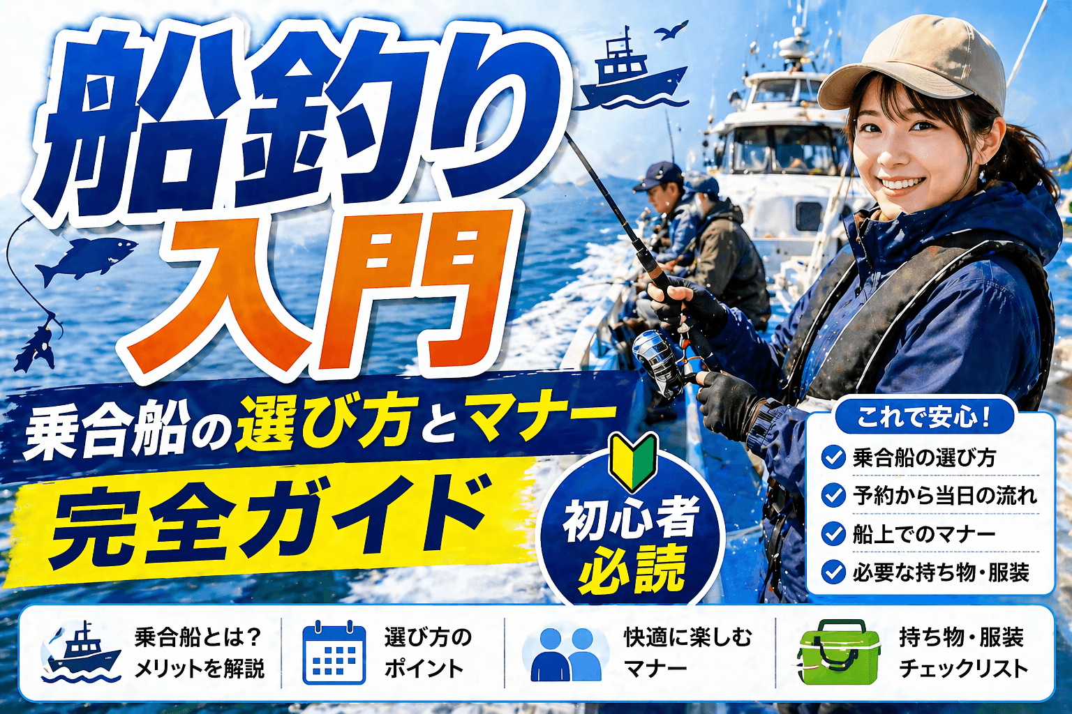 船釣り入門|乗合船の選び方とマナー完全ガイド【初心者必読】