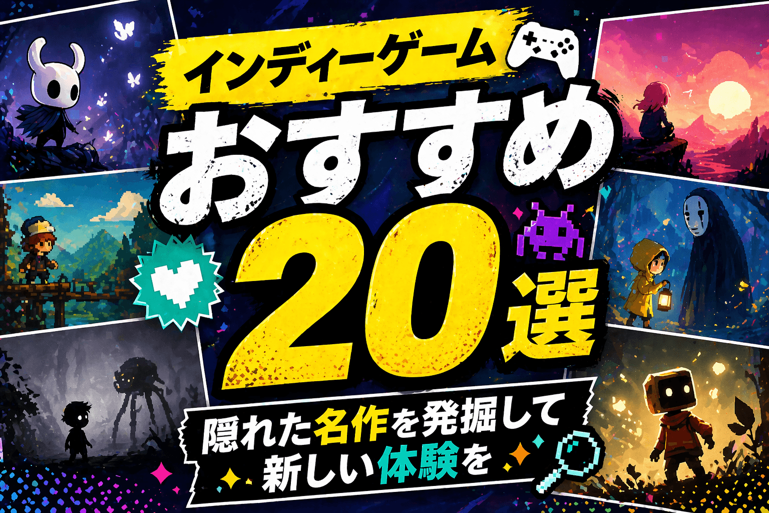 インディーゲームおすすめ20選|隠れた名作を発掘して新しい体験を